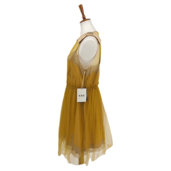 Rodarte For Target Mustard Yellow Tulle Slip Dress - Picture 4 of 9